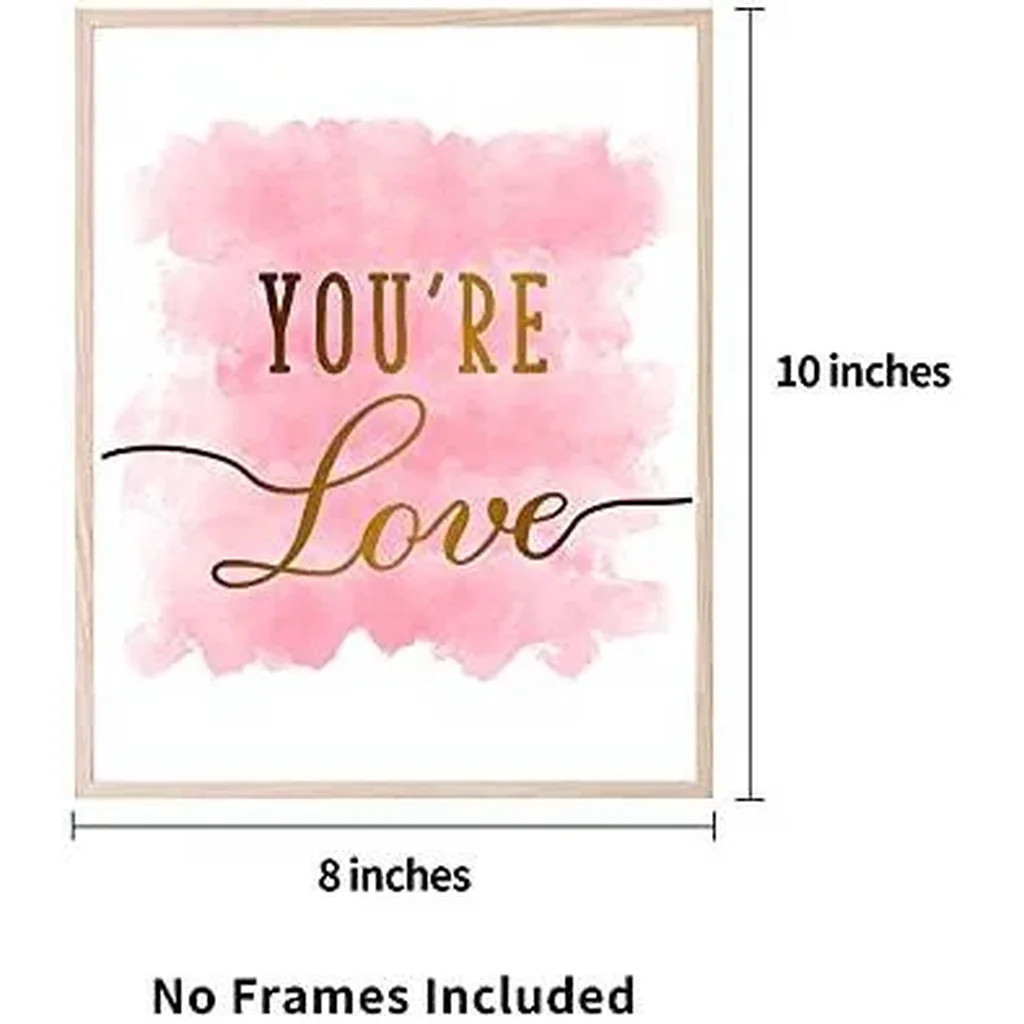 ALAYRA Girls Room Decor Posters, Kids Rooms Wall Art, Girls Room Wall Decor, Posters for Teen Girl, Girl's Wall Decor Prints for Bedroom, Nursery Rooms, Playroom (Set of 6, 8X10 Inch, Unframed) 01 - Image 2