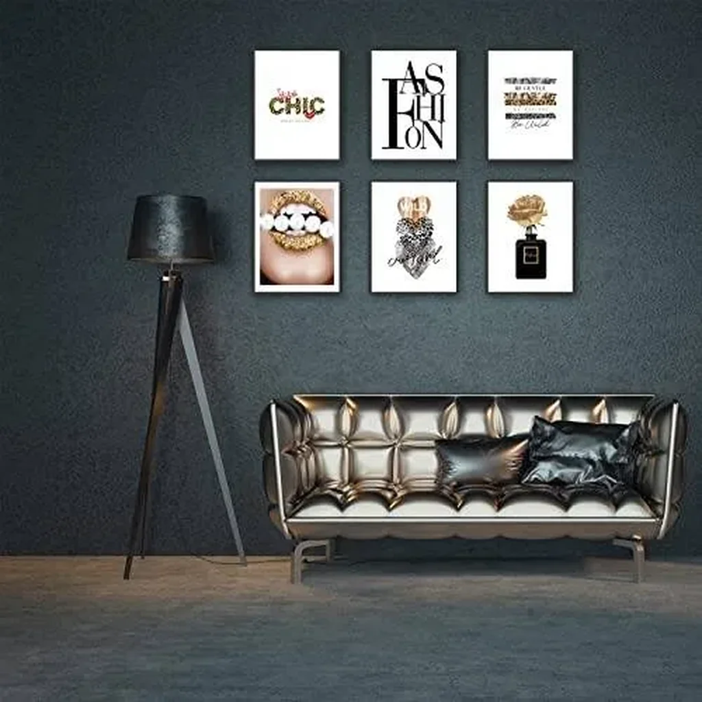 ALAYRA Glam Gold Fashion Wall Decor Girls Room Decor Wall Art Prints Black and Gold BE WILD/BE PATIENT/BE GENTLE/FASHION CHIC Art Posters Bedroom Gallery Wall Decor (11"x14" UNFRAMED) 01 - Image 6