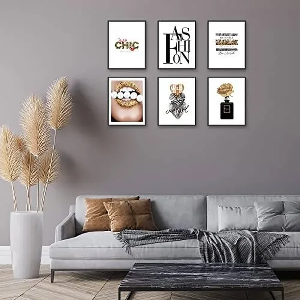 ALAYRA Glam Gold Fashion Wall Decor Girls Room Decor Wall Art Prints Black and Gold BE WILD/BE PATIENT/BE GENTLE/FASHION CHIC Art Posters Bedroom Gallery Wall Decor (11"x14" UNFRAMED) 01 - Image 7