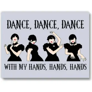 ALAYRA Gothic Girl Room Decor (UNFRAMED 12 x 16) Empowerment Poster Inspirational Teen Room Wall Decorations Art Prints Tween Bedroom, Dorm, Bathroom, Closet, Desk - Wednesday Dance 01