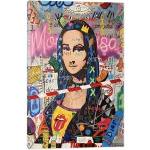 ALAYRA Graffiti Canvas Wall Art, Street Graffiti Print Pictures, Colorful Graffiti Street Painting for Bedroom Decor, Graffiti Pop Framed Artwork for Living Room Wall Decor Easy to Hang (18x24 Inches)