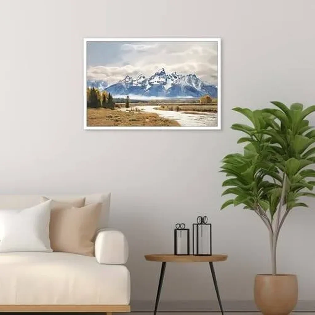 ALAYRA Grand Teton Mountains Colorful National Park Posters Towering Snow Capped Mountains Landscape Wall Art Culture For Home Bedroom Living Room Living Dorm Office Wall Decor 12x16in Unframed 01 - Image 2