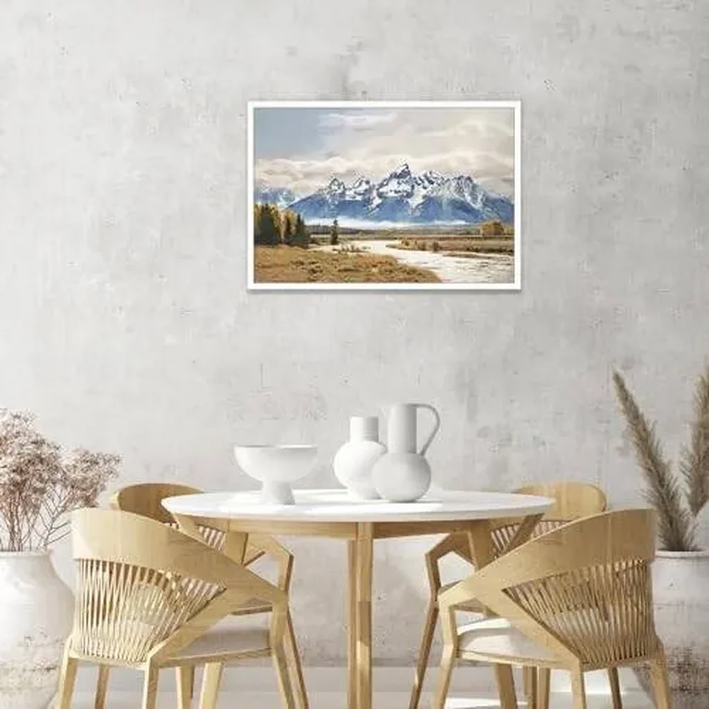 ALAYRA Grand Teton Mountains Colorful National Park Posters Towering Snow Capped Mountains Landscape Wall Art Culture For Home Bedroom Living Room Living Dorm Office Wall Decor 12x16in Unframed 01 - Image 4