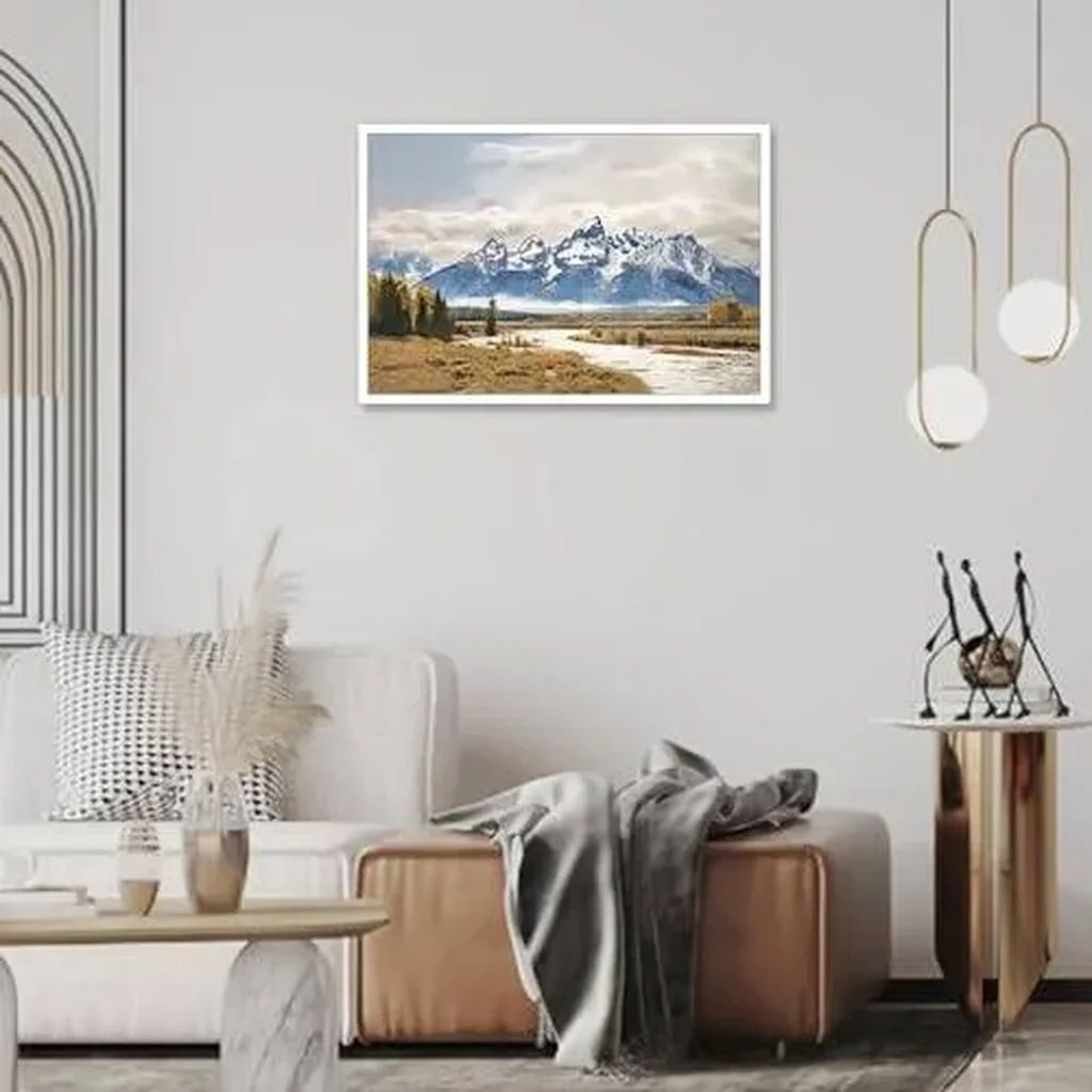 ALAYRA Grand Teton Mountains Colorful National Park Posters Towering Snow Capped Mountains Landscape Wall Art Culture For Home Bedroom Living Room Living Dorm Office Wall Decor 12x16in Unframed 01 - Image 5