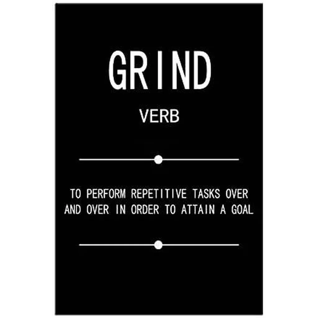 ALAYRA Grind Verb Motivational Posters Inspirational Wall Art Picture Printed Stretched and Framed for Bedroom Wall Art Modern Home Decor Canvas Painting Artwork Ready to Hang 12''W x 18''H 01 - Image 3