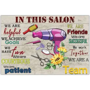 ALAYRA Hair Salon Decor for Hair Stylist Salon Wall Decor Barbershop Decor Hair Stylist Gifts Barber Shop Decor Makeup Wall Decor Beauty Salon Decor Makeup Room Decor (Salon-02, 16x24 Inch Unframed) 0