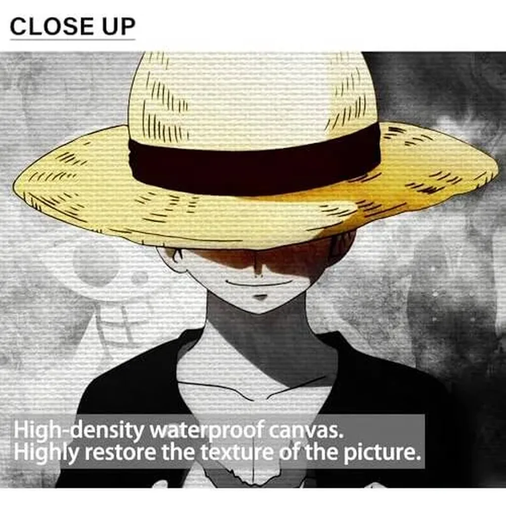 ALAYRA Hanyosa Anime One Piece Luffy Poster Print on Canvas The Straw Hat Pirates Wall Picture for Living Room Decor Wall Art, Unframed 01 - Image 2