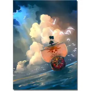 ALAYRA Hanyosa Anime One-Piece Poster ThoUAEnd Sunny Canvas Painting Anime Canvas Wall Art for Living Room Aesthetic Decor 12x16.5inch, Unframed 01