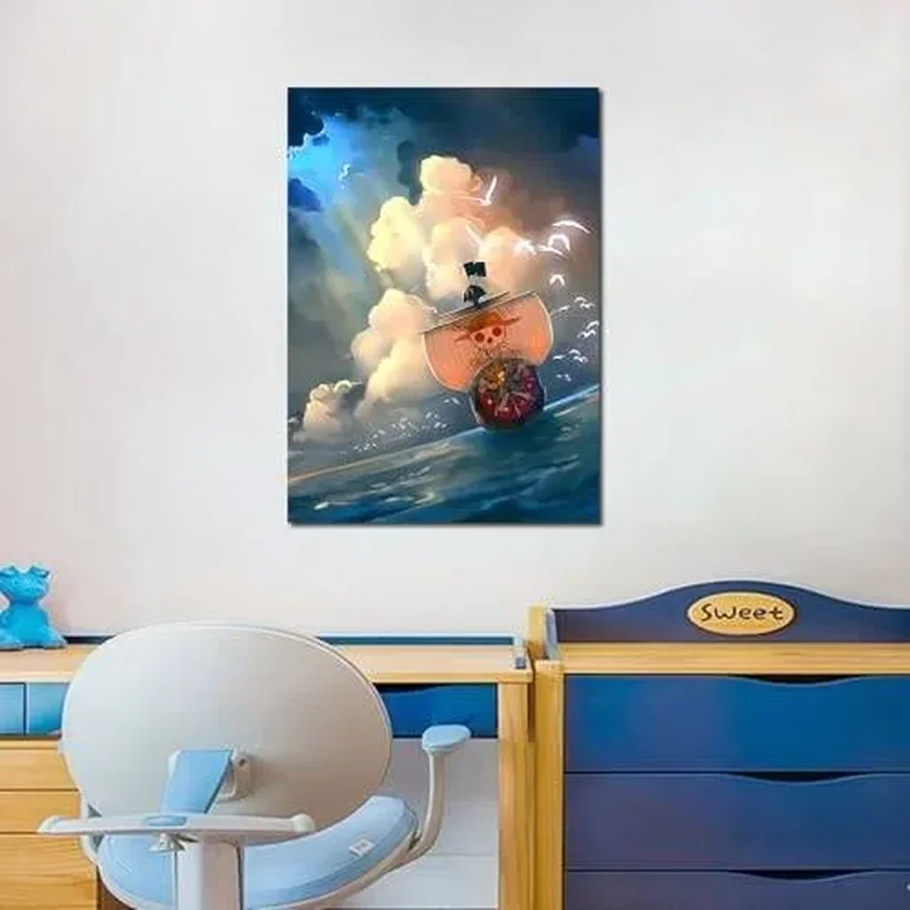 ALAYRA Hanyosa Anime One-Piece Poster ThoUAEnd Sunny Canvas Painting Anime Canvas Wall Art for Living Room Aesthetic Decor 12x16.5inch, Unframed 01 - Image 2