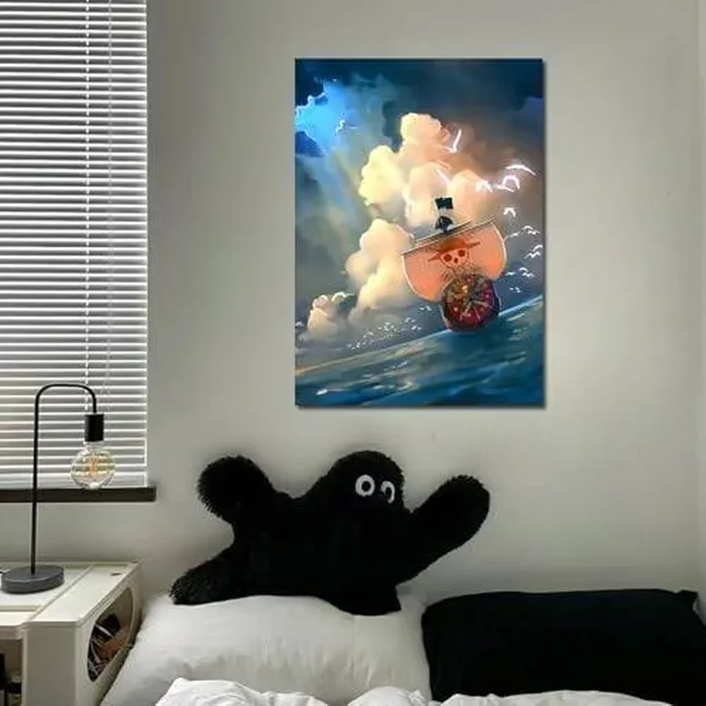 ALAYRA Hanyosa Anime One-Piece Poster ThoUAEnd Sunny Canvas Painting Anime Canvas Wall Art for Living Room Aesthetic Decor 12x16.5inch, Unframed 01 - Image 3