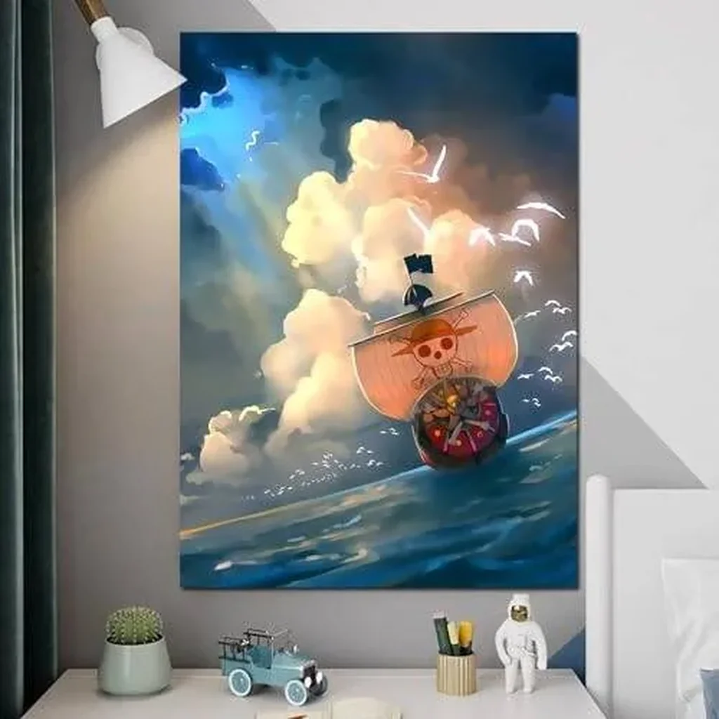 ALAYRA Hanyosa Anime One-Piece Poster ThoUAEnd Sunny Canvas Painting Anime Canvas Wall Art for Living Room Aesthetic Decor 12x16.5inch, Unframed 01 - Image 6