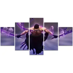 ALAYRA Hanyosa Anime Posters Zoro The King of Hell Canvas Painting Wall Art for Living Room Home Decor Boy Gift, Unframed 01