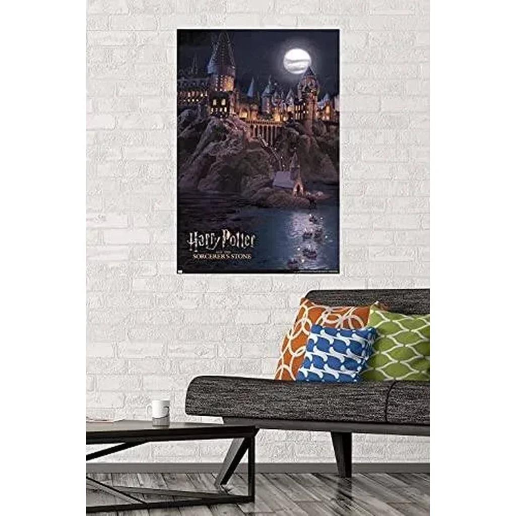 ALAYRA Harry Potter And The Sorcerer'S Stone - Hogwarts At Night Wall Poster, 34L" x 22.4W", Premium Unframed Version 01 - Image 2