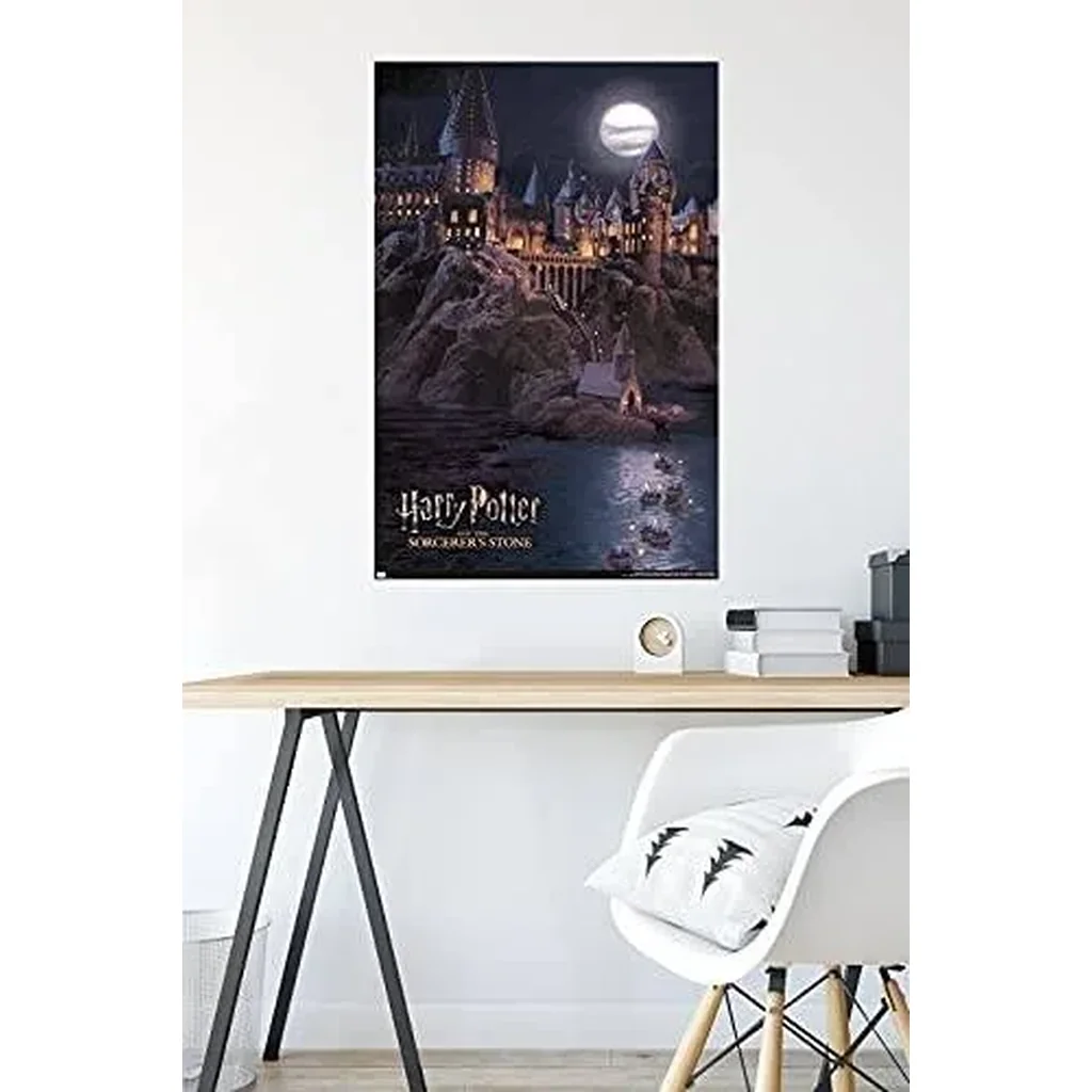ALAYRA Harry Potter And The Sorcerer'S Stone - Hogwarts At Night Wall Poster, 34L" x 22.4W", Premium Unframed Version 01 - Image 3