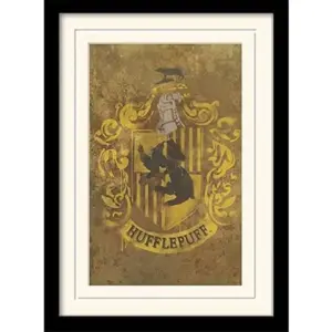 ALAYRA HARRY POTTER Framed Print Poster of Hufflepuff Crest 30cm x 40cm - Merchandise 01