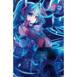 ALAYRA Hatsune Miku - Screens Wall Poster, 22.375" x 34", Unframed Version 01