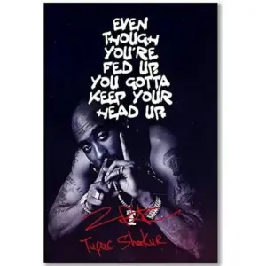 ALAYRA Heating Master Music Poster Home Decor 90s Hip Hop Rapper Music Cover Signed Limited Edition Canvas Wall Art Picture Print Bedroom Decorative Painting Souvenir Collection Gift (A, 12x18in Unfra