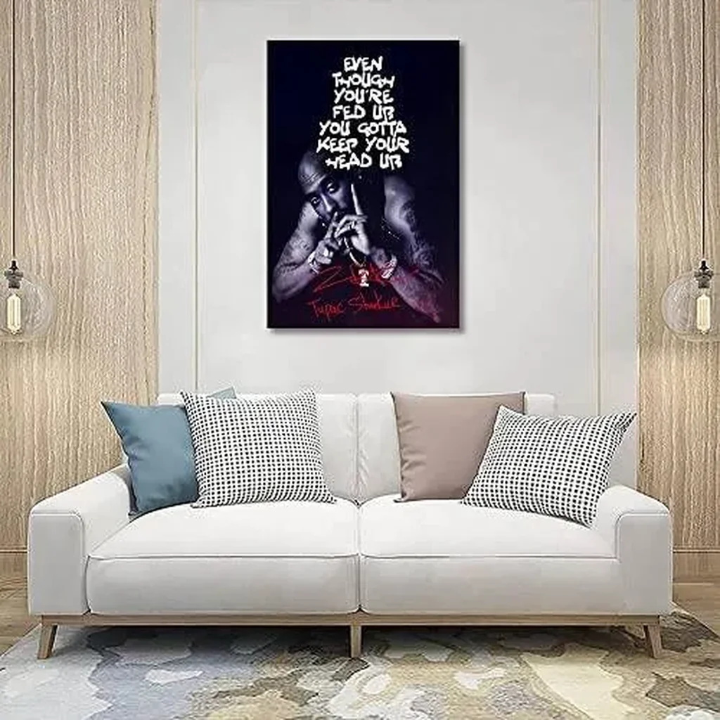 ALAYRA Heating Master Music Poster Home Decor 90s Hip Hop Rapper Music Cover Signed Limited Edition Canvas Wall Art Picture Print Bedroom Decorative Painting Souvenir Collection Gift (A, 12x18in Unfra - Image 4