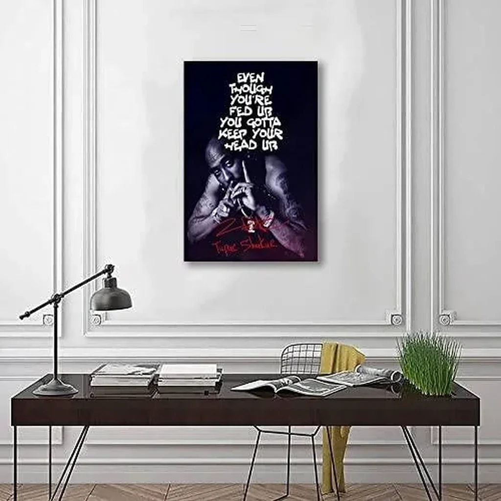 ALAYRA Heating Master Music Poster Home Decor 90s Hip Hop Rapper Music Cover Signed Limited Edition Canvas Wall Art Picture Print Bedroom Decorative Painting Souvenir Collection Gift (A, 12x18in Unfra - Image 5