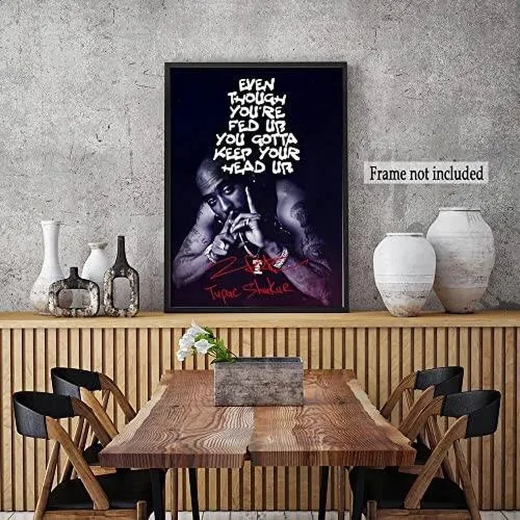 ALAYRA Heating Master Music Poster Home Decor 90s Hip Hop Rapper Music Cover Signed Limited Edition Canvas Wall Art Picture Print Bedroom Decorative Painting Souvenir Collection Gift (A, 12x18in Unfra - Image 6