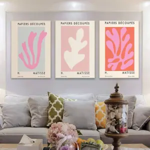 ALAYRA Henri Matisse Poster Henri Matisse Canvas Wall Art Aesthetic Pictures Abstract Matisse Art Prints Set Gallery Exhibition Reproduction Posters 1216 Inch3 Unframed (B, 1216 inch Unframed) 01