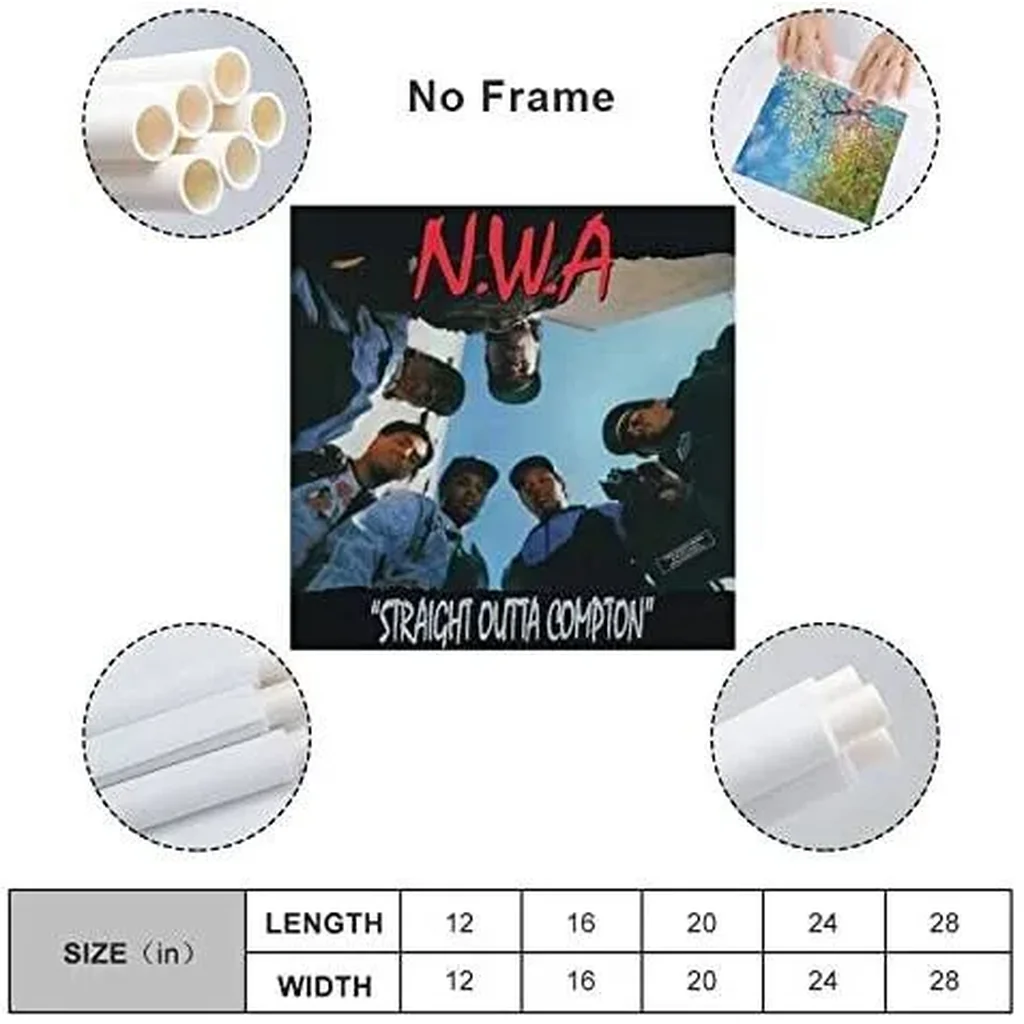 ALAYRA Hip Hop Group Music Band Room Aesthetic Poster Print Art Wall Painting Canvas Posters Gifts Modern Bedroom Decor Unframed 16x16inch(40x40cm) 01 - Image 2