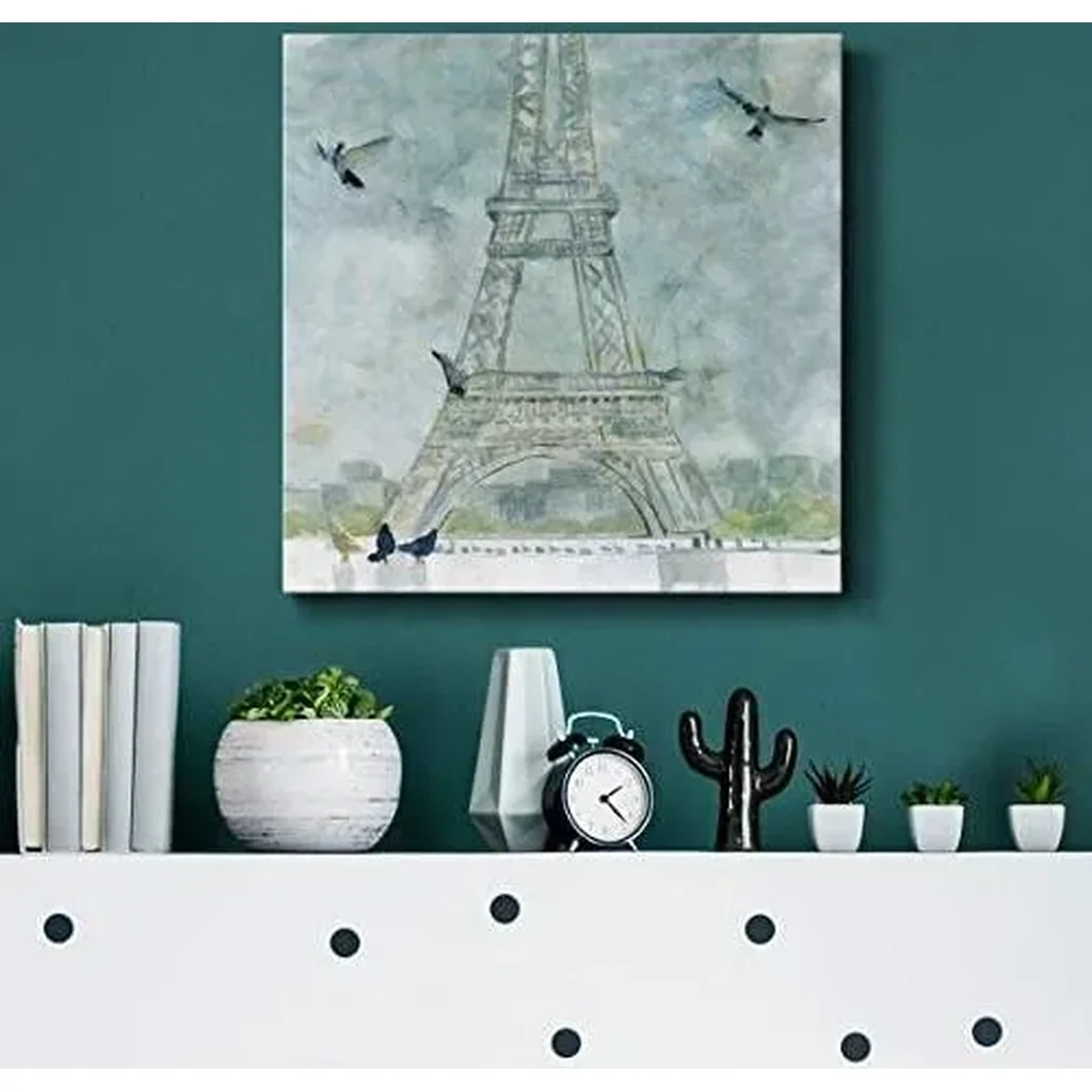 ALAYRA Home Decor Square Canvas Wall Art Abstract Painting Modern Pictures Minimalist Decoration for Living Room Dining Room Bathroom Office, Ready to Hang 01 - Image 3
