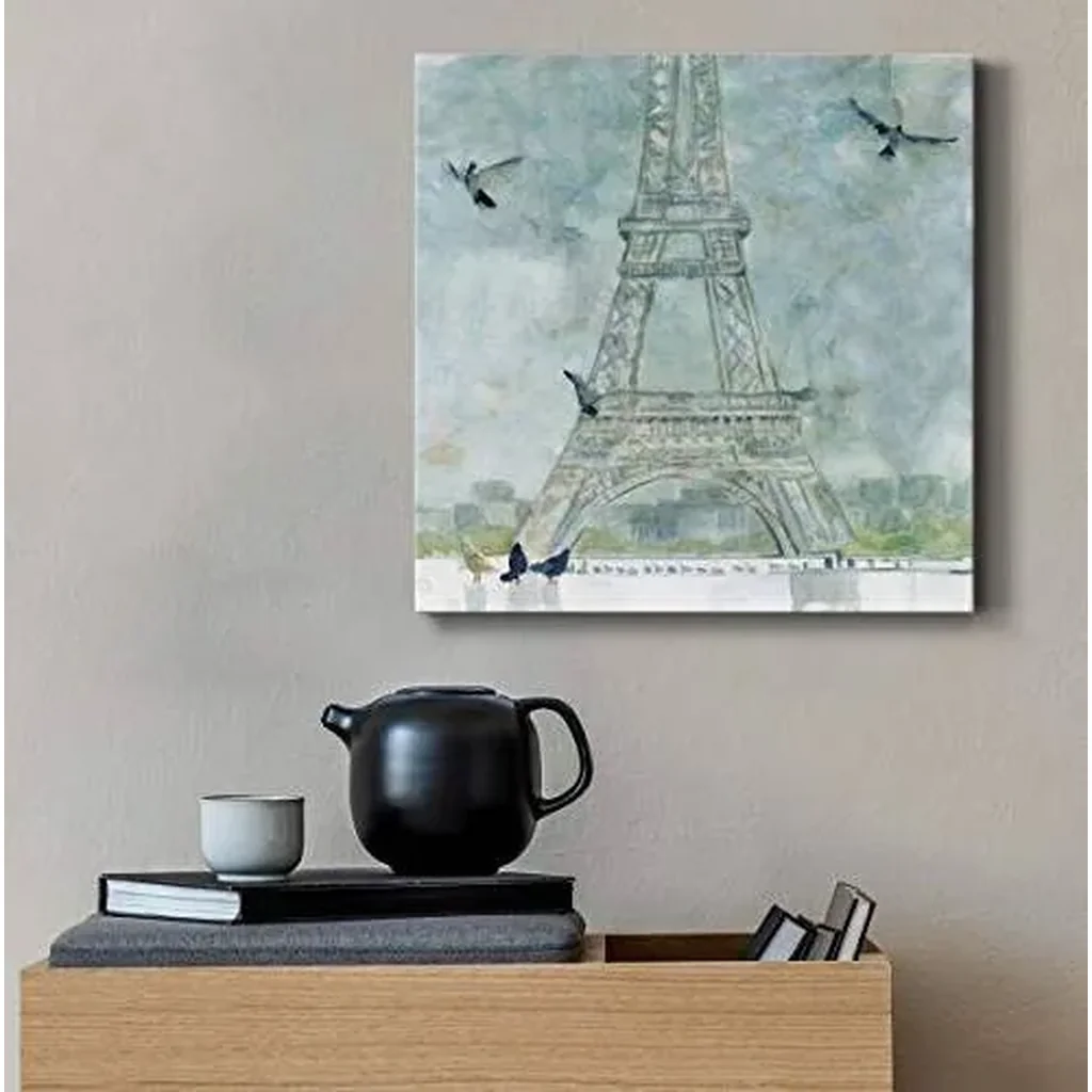 ALAYRA Home Decor Square Canvas Wall Art Abstract Painting Modern Pictures Minimalist Decoration for Living Room Dining Room Bathroom Office, Ready to Hang 01 - Image 4