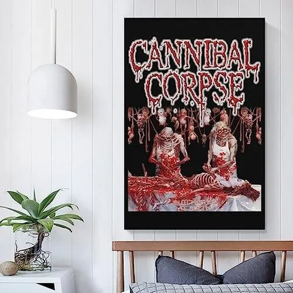 ALAYRA Horror Art Posters Cannibal Corpse Band Music Album Cover Poster Wall Art Paintings Canvas Wall Decor Home Decor Living Room Decor Aesthetic 12x18inch(30x45cm) Unframe-style 01 - Image 4