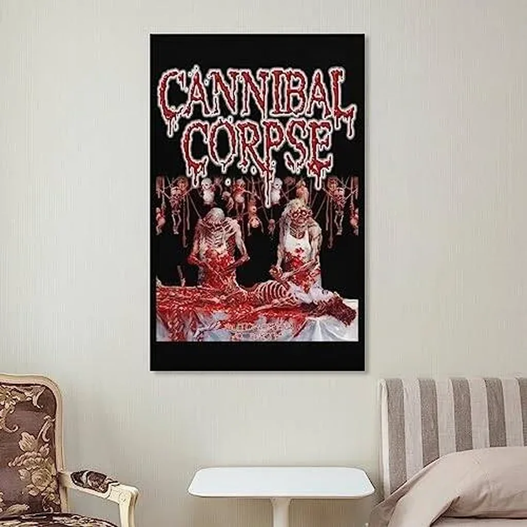 ALAYRA Horror Art Posters Cannibal Corpse Band Music Album Cover Poster Wall Art Paintings Canvas Wall Decor Home Decor Living Room Decor Aesthetic 12x18inch(30x45cm) Unframe-style 01 - Image 6