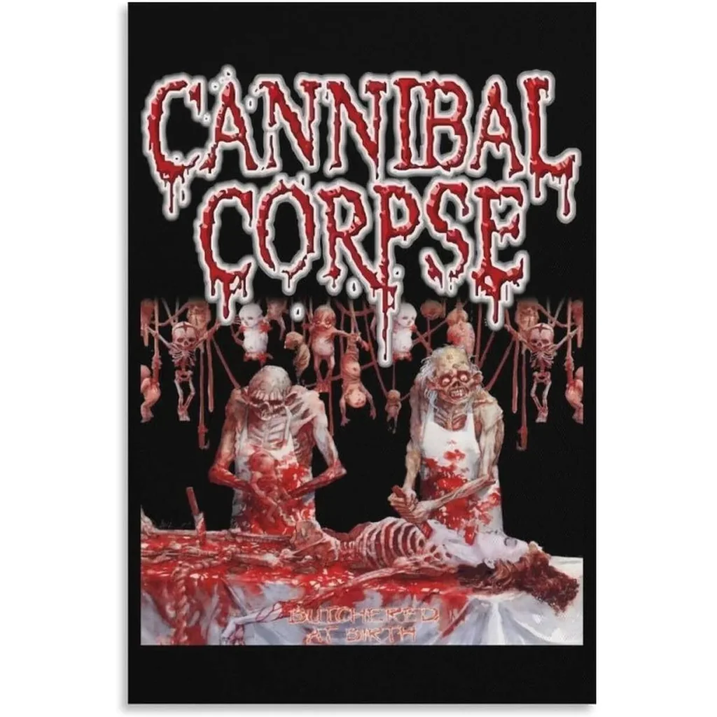 ALAYRA Horror Art Posters Cannibal Corpse Band Music Album Cover Poster Wall Art Paintings Canvas Wall Decor Home Decor Living Room Decor Aesthetic 16x24inch(40x60cm) Unframe-style 01
