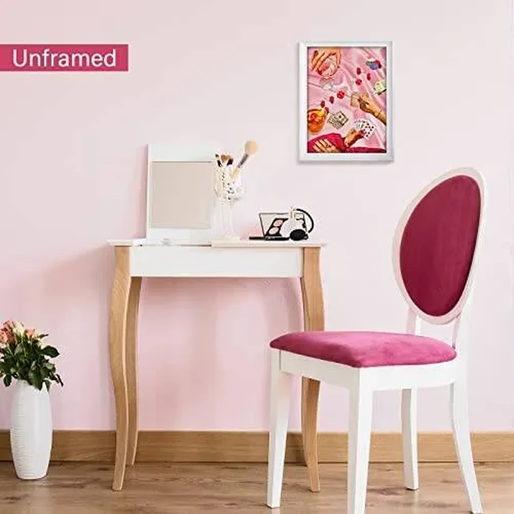 ALAYRA Hot Pink Preppy Canvas Wall Art Funny Cute Cocktail Posters Funky Cherry Disco Ball Wall Decor Pictures for Bar Party Dorm Kitchen Bathroom 12x16in Unframed 01 - Image 5
