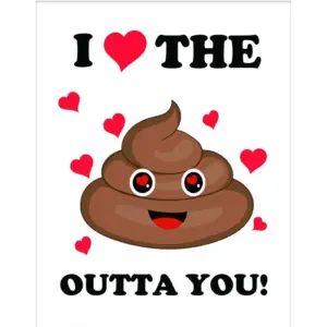 ALAYRA I Love Outta You Funny Bathroom Posters Wall Art Decor Cool Meme Retro Vintage Canvas Posters Pictures Prints Signs Restroom Toilet Room Unframed 11x14 Inches 01