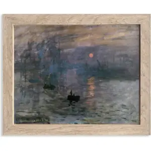 ALAYRA Impression Sunrise Framed Wall Art Prints by Famous Painter Classic Vintage Canvas Prints Decor Natural Sunrise Scenery Wall Decor (8"x10" FRAME) 01