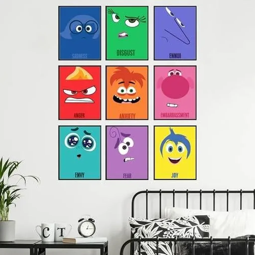 ALAYRA Inside Out 2 Poster - Inside Out Characters Joy Anger Anxiety Fear Envy Sadness, Feelings and Emotions Posters For Classroom, Elementary Classroom Wall Decor - Unframed Set of 9 (8x10) 01 - Image 4