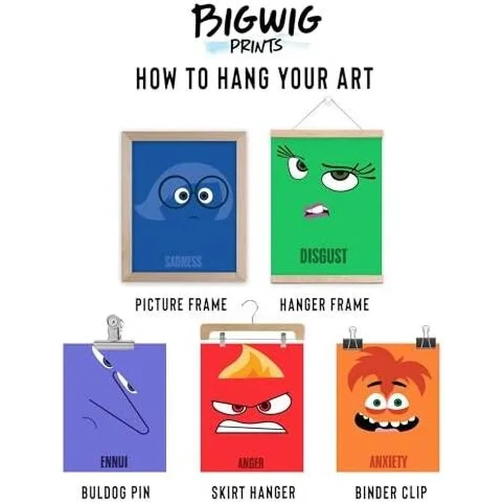 ALAYRA Inside Out 2 Poster - Inside Out Characters Joy Anger Anxiety Fear Envy Sadness, Feelings and Emotions Posters For Classroom, Elementary Classroom Wall Decor - Unframed Set of 9 (8x10) 01 - Image 5
