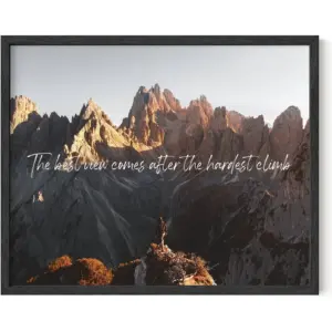 ALAYRA Inspirational Art - Nature, Growth Mindset & Motivational Posters for Classroom - Mindfulness Art (UNFRAMED, 16x20) 01