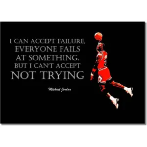 ALAYRA Inspirational Basketball Michael Jordan 3 A3 Unframed Train Hard Sport Player Quote Black and White Poster Motivation 01