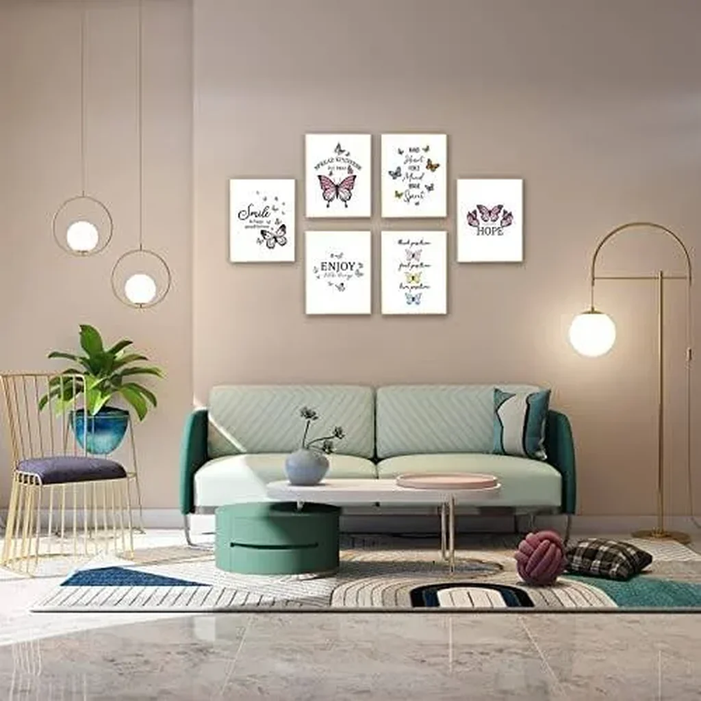ALAYRA Inspirational Butterfly Wall Art Set of 6 Motivational Positive Quotes Canvas Prints - Vibrant Posters for Home Decor, Women Bedroom, Girls Room and Office Unframed 8x10in 01 - Image 6