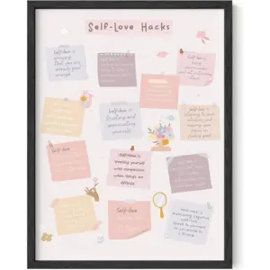 ALAYRA Inspirational Posters for Teen Girls Motivational Office Decor, Self-Love Quotes, Affirmation Posters for Classrooms & Mental Health Awareness (Unframed, 12x16) 01