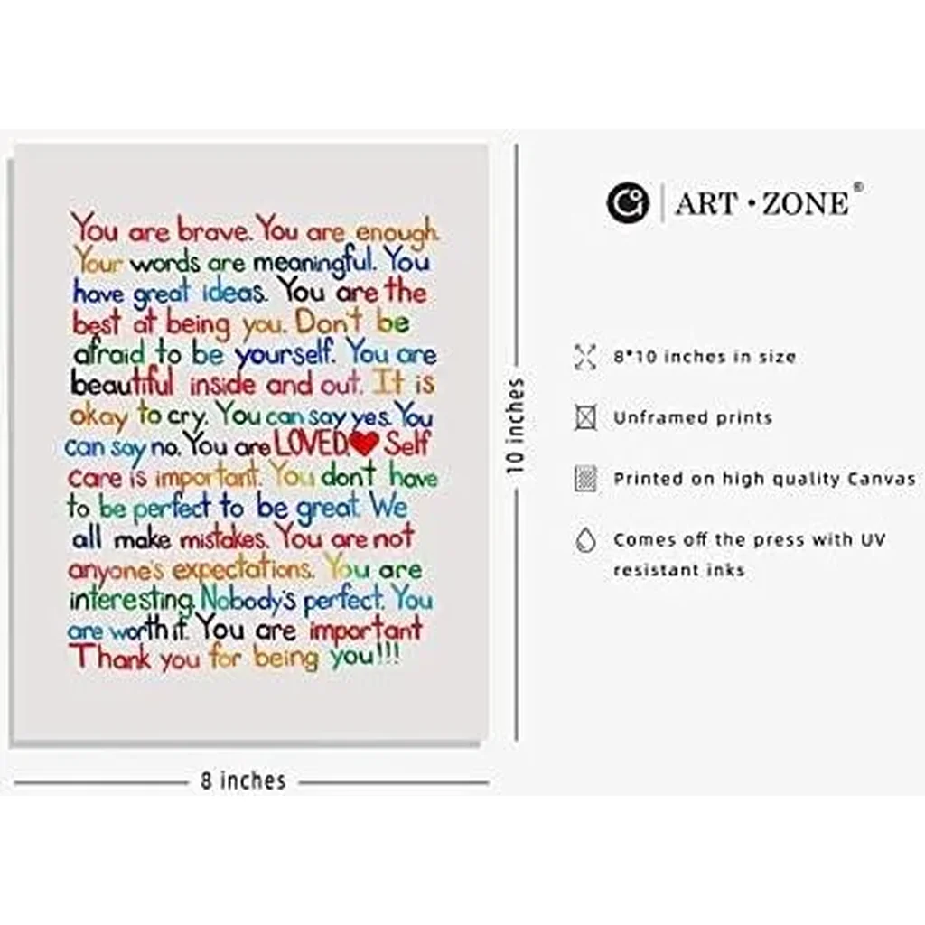 ALAYRA Inspirational Wall Art Print Poster 11 x 14" Canvas Prints Unframed- Birthday Gift Motivational Wall Art Home Decor Poster for Room Aesthetic Office Decor 01 - Image 2