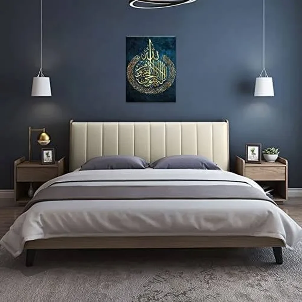 ALAYRA Islamic Wall Art Arabic Calligraphy Posters Muslim Quran Painting Canvas Print Ayatul Kursi Pictures Religious Artwork Living Room Bedroom Office Wall Decor (12''x18'' (30x45cm), Unframe) 01 - Image 4
