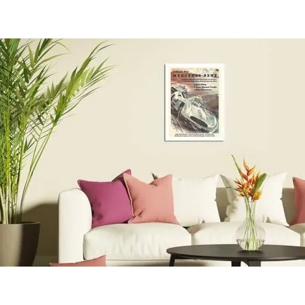 ALAYRA Island Art Mercedes Benz - Grand Prix of Berlin - Formula One Racing - Vintage Car Racing Poster by Hans Liska c.1954 - Master Print (Unframed) 9in x 12in 01 - Image 2
