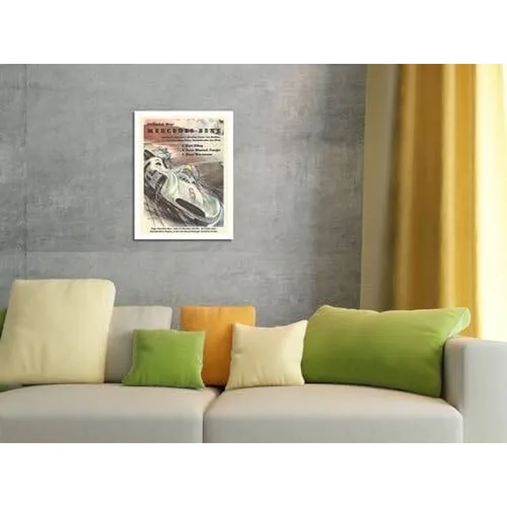 ALAYRA Island Art Mercedes Benz - Grand Prix of Berlin - Formula One Racing - Vintage Car Racing Poster by Hans Liska c.1954 - Master Print (Unframed) 9in x 12in 01 - Image 3