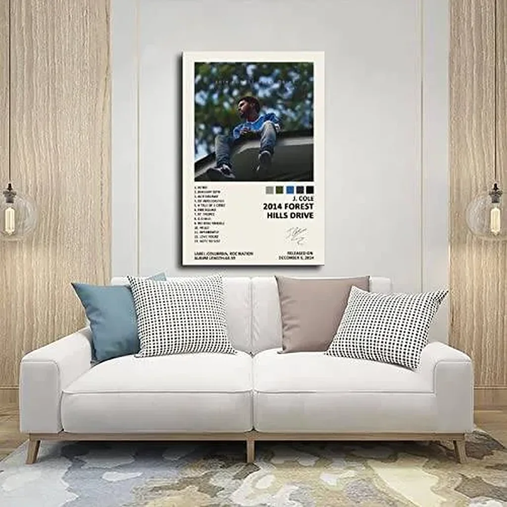 ALAYRA J Cole 2 014 Forest Hills Drive Music Album Cover Signed Limited Poster Canvas Poster Bedroom Decor Sports Landscape Office Room Decor Gift Unframe16x24inch(40x60cm) 01 - Image 4