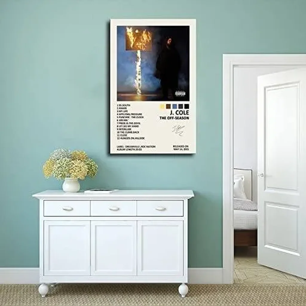 ALAYRA J Cole The Off-Season Music Album Cover Signed Limited Poster Canvas Poster Wall Art Decor Print Picture Paintings for Living Room Bedroom Decoration Unframe16x24inch(40x60cm) 01 - Image 3