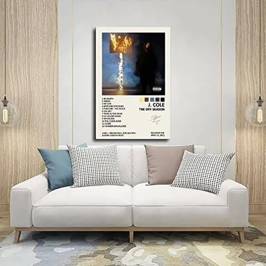 ALAYRA J Cole The Off-Season Music Album Cover Signed Limited Poster Canvas Poster Wall Art Decor Print Picture Paintings for Living Room Bedroom Decoration Unframe16x24inch(40x60cm) 01 - Image 4