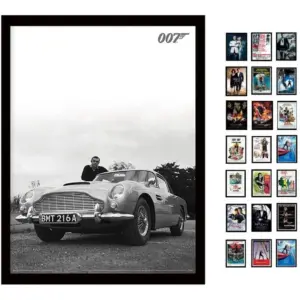 ALAYRA Ja Bond (Connery B+W) 30x40 cm Framed Print 01