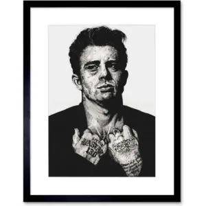 ALAYRA Ja Dean Tattoo Inked Ikon Icon By W.maguire Framed Wall Art Print 01