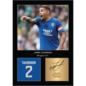 ALAYRA Ja Tavernier Signed A4 Printed Photo Picture Display Gift For Glasgow Rangers Fans Digitally Reproduced Signature Unframed 01